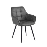 Oriana Eetkamerstoel - Antraciet Microfiber